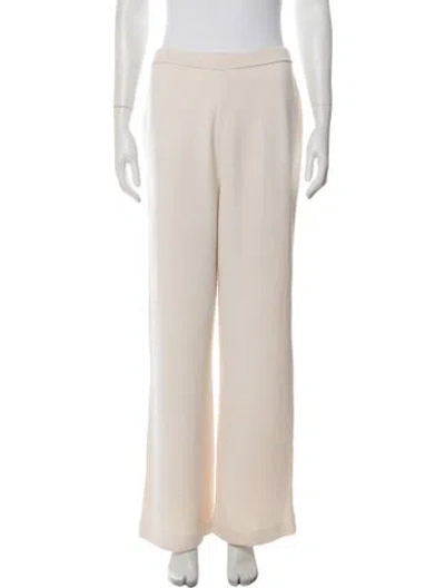 Pre-owned St John Wool Wide Leg Pants In Neutrals