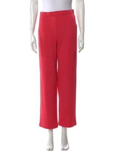 Pre-owned St John Wool Wide Leg Pants In Pink