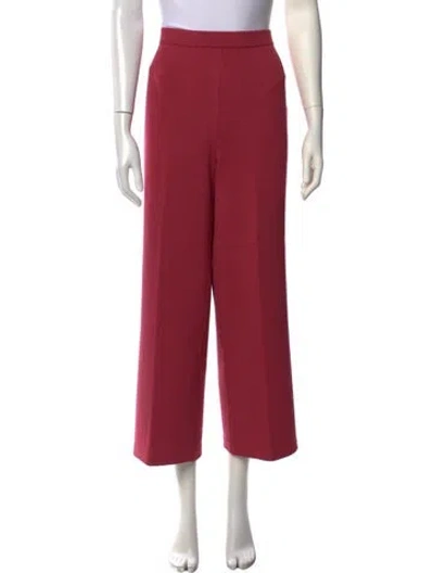 Pre-owned St John Wool Wide Leg Pants In Pink
