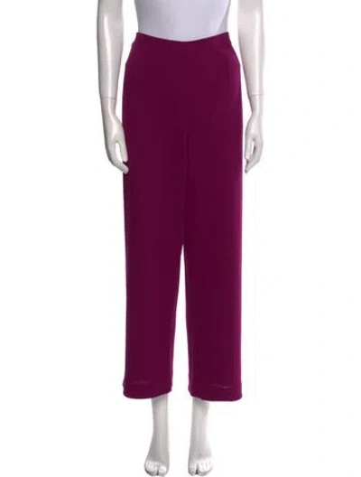 Pre-owned St John Wool Wide Leg Pants In Purple