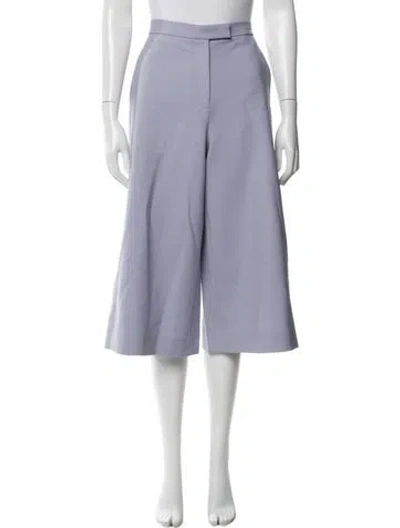 Pre-owned St John Wool Wide Leg Pants In Purple