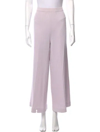 Pre-owned St John Wool Wide Leg Pants In Purple