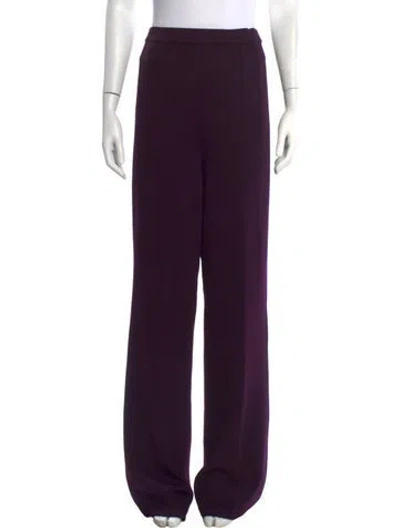 Pre-owned St John Wool Wide Leg Pants In Purple