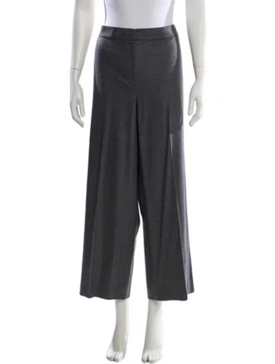 Pre-owned St John Wool Wide Leg Pants W/ Tags In Gray