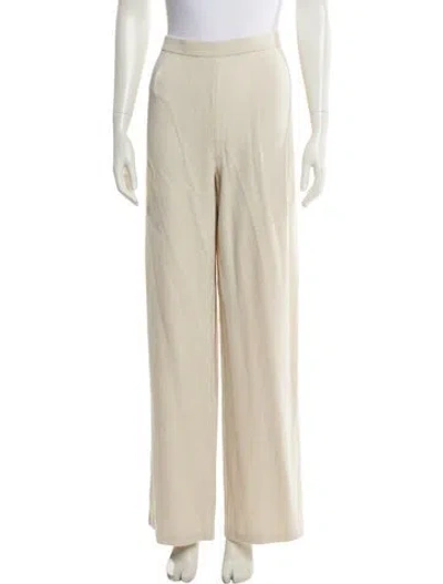 Pre-owned St John Wool Wide Leg Pants W/ Tags In Neutral