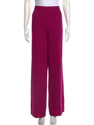 Pre-owned St John Wool Wide Leg Pants W/ Tags In Pink