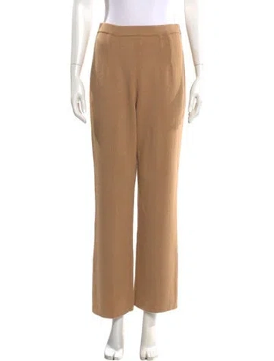 Pre-owned St John Wool Wide Leg Pants In Yellow