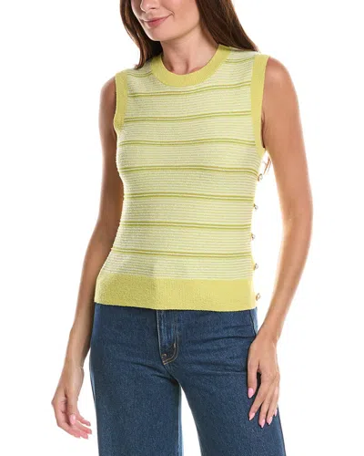 St John St. John Wool-blend Side Placket Tank Top In Yellow