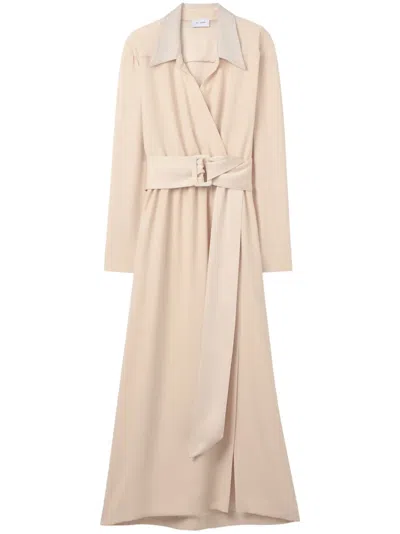 St John Wrap Maxi Dress In Neutral
