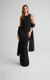 St John Wrenly Wrap In Lightweight Crepe And Knit Sequn