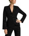 St John St. John Tatum Metallic Zebra Jacket In Black