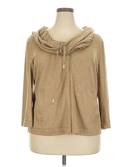 Pre-owned St John Zip Up Hoodie In Brown
