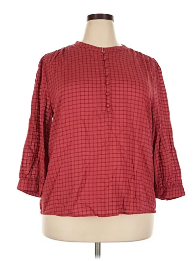 St. John's Bay 3/4 Sleeve Blouse In Red