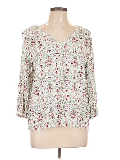 Pre-owned St. John's Bay 3/4 Sleeve Blouse In Ivory