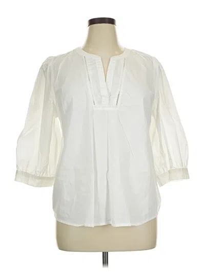 Pre-owned St. John's Bay 3/4 Sleeve Blouse In Ivory