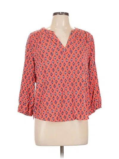 Pre-owned St. John's Bay 3/4 Sleeve Blouse In Orange