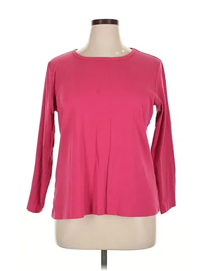 Pre-owned St. John's Bay 3/4 Sleeve T-shirt In Pink