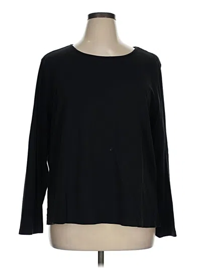 Pre-owned St. John's Bay 3/4 Sleeve T-shirt In Black