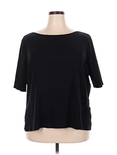 Pre-owned St. John's Bay 3/4 Sleeve T-shirt In Black