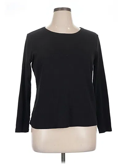 Pre-owned St. John's Bay 3/4 Sleeve T-shirt In Black