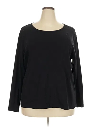 Pre-owned St. John's Bay 3/4 Sleeve T-shirt In Black
