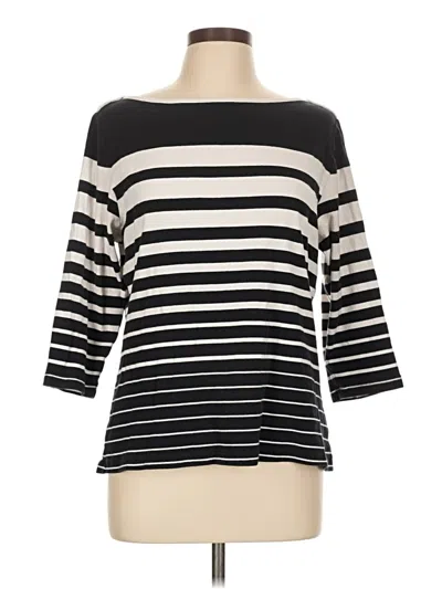 Pre-owned St. John's Bay 3/4 Sleeve T-shirt In Black