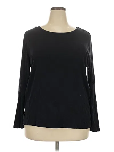 Pre-owned St. John's Bay 3/4 Sleeve T-shirt In Black
