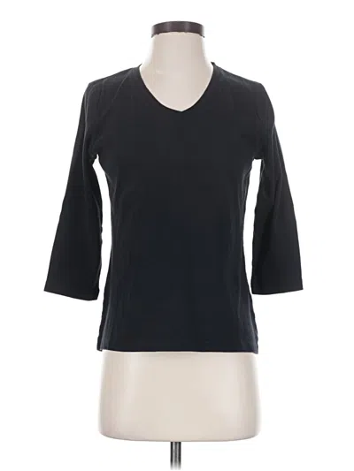 Pre-owned St. John's Bay 3/4 Sleeve T-shirt In Black