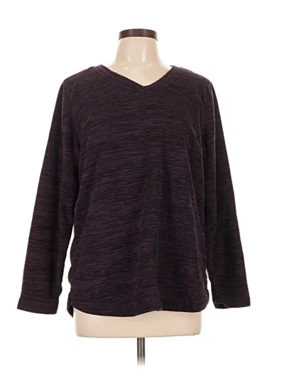 Pre-owned St. John's Bay 3/4 Sleeve T-shirt In Burgundy