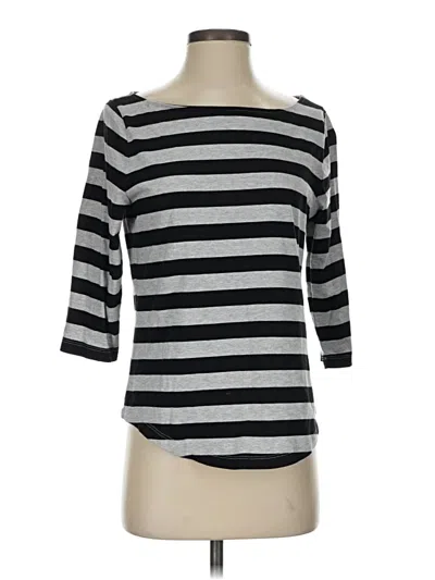 Pre-owned St. John's Bay 3/4 Sleeve T-shirt In Gray