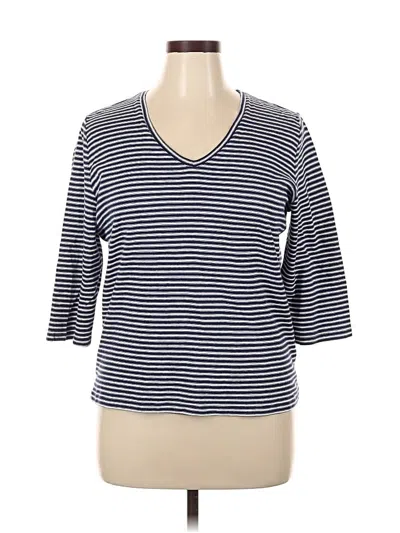 Pre-owned St. John's Bay 3/4 Sleeve T-shirt In Gray