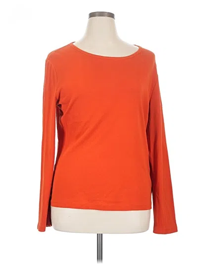 Pre-owned St. John's Bay 3/4 Sleeve T-shirt In Orange