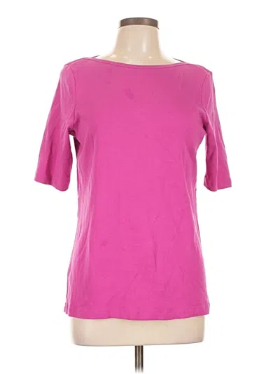 Pre-owned St. John's Bay 3/4 Sleeve T-shirt In Pink