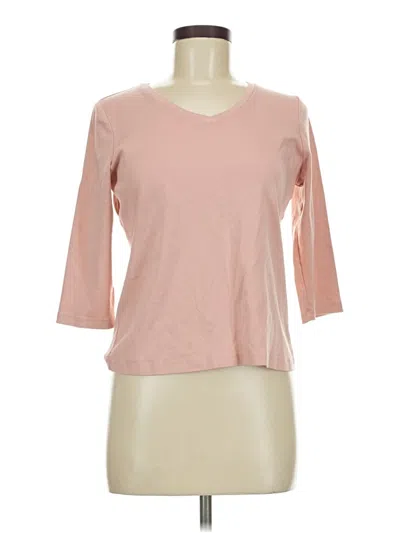 Pre-owned St. John's Bay 3/4 Sleeve T-shirt In Pink