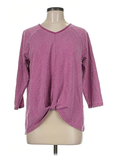 Pre-owned St. John's Bay 3/4 Sleeve T-shirt In Pink