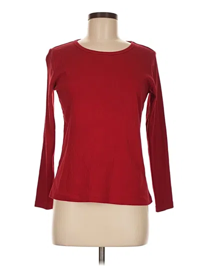 Pre-owned St. John's Bay 3/4 Sleeve T-shirt In Red