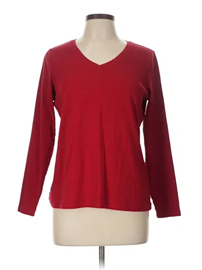 Pre-owned St. John's Bay 3/4 Sleeve T-shirt In Red