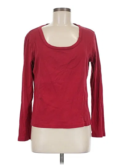Pre-owned St. John's Bay 3/4 Sleeve T-shirt In Red