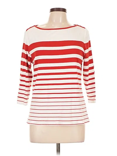 Pre-owned St. John's Bay 3/4 Sleeve T-shirt In Red