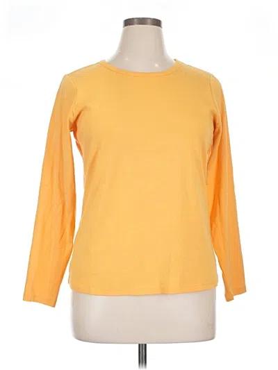 Pre-owned St. John's Bay 3/4 Sleeve T-shirt In Yellow
