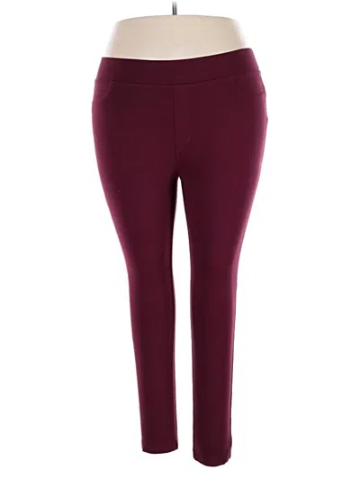 Pre-owned St. John's Bay Active Pants In Burgundy
