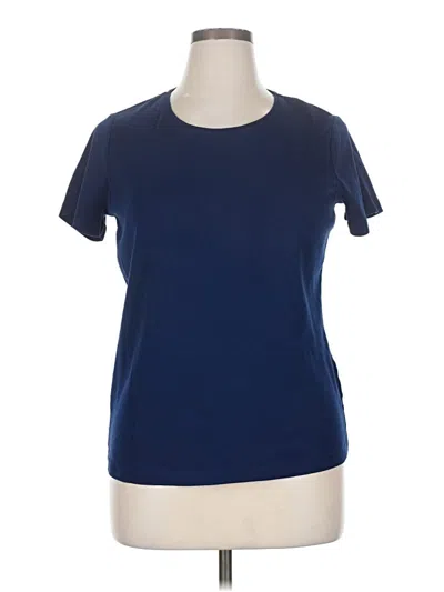 Pre-owned St. John's Bay Active T-shirt In Blue