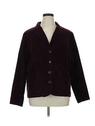 Pre-owned St. John's Bay Blazer Jacket In Burgundy