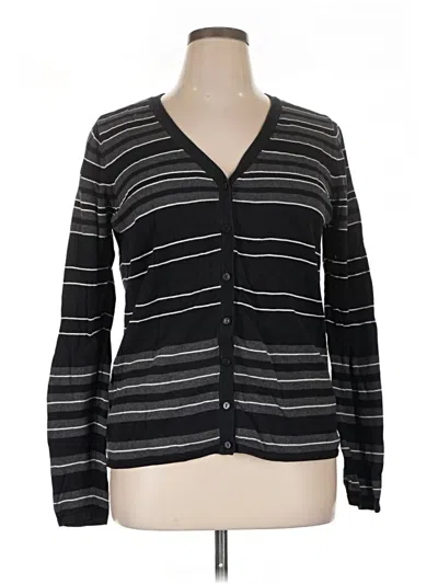 Pre-owned St. John's Bay Cardigan Sweater In Black