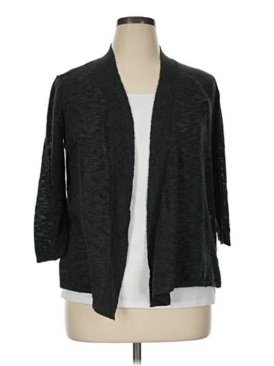 Pre-owned St. John's Bay Cardigan Sweater In Black