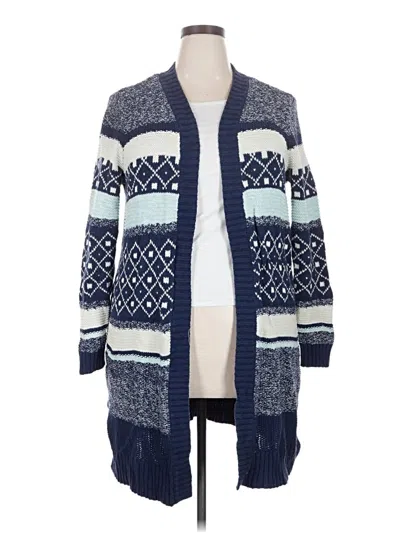 Pre-owned St. John's Bay Cardigan Sweater In Blue