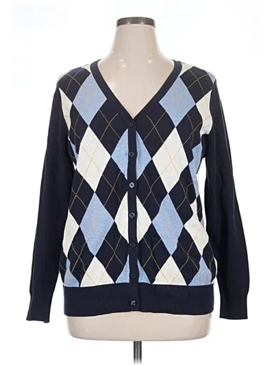 Pre-owned St. John's Bay Cardigan Sweater In Blue