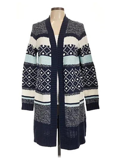 Pre-owned St. John's Bay Cardigan Sweater In Blue