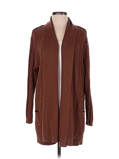 Pre-owned St. John's Bay Cardigan Sweater In Brown