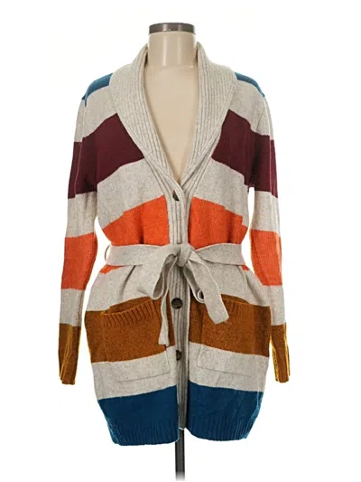 Pre-owned St. John's Bay Cardigan Sweater In Brown